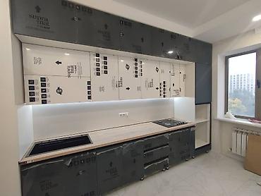 Кухонные гарнитуры: Кухонный гарнитур, Новый, цвет - Серый, МДФ, Бесплатная доставка — 10