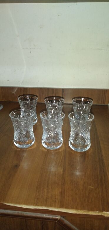 хрустальные стаканы: Армуды стаканы, Набор из 6 шт.