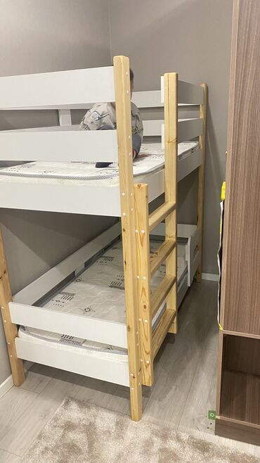 Двухъярусные детские кровати: Двуярусные кровати Качество до120кг выдерживают На заказ 3-4 дня — 19