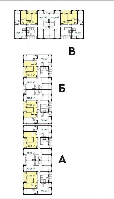 Новостройки от застройщика: Строится, Элитка, 2 комнаты, 72 м² — 11