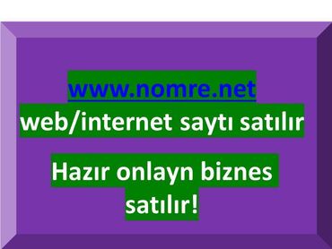 Gözəllik və estetika avadanlığı: Sayt/domen adı satılır. Saytdakı nömrələr ayrı satılır və qiymətə