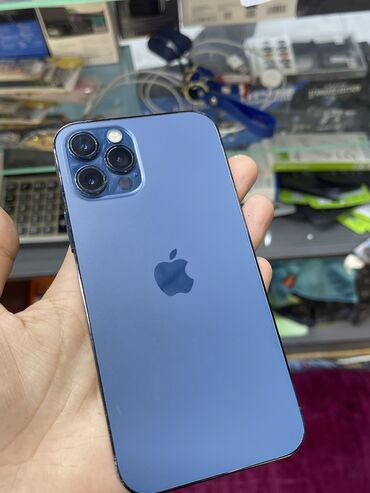 сколько стоит 14 айфон в бишкеке: IPhone 12 Pro, Колдонулган, 128 ГБ, Көк, Каптама, 81 %