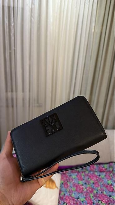 карманные: Клатч-кошелёк Armani Exchange (AX) - Цвет: черный, матовая фактура с — 3