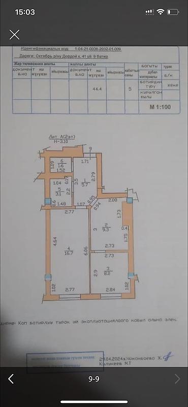 Продажа квартир: 1 комната, 45 м², Индивидуалка, 2 этаж — 9