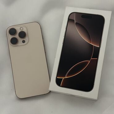 apl: IPhone 16 Pro, 256 GB, Desert Titanium, Zəmanət, Simsiz şarj, Face ID