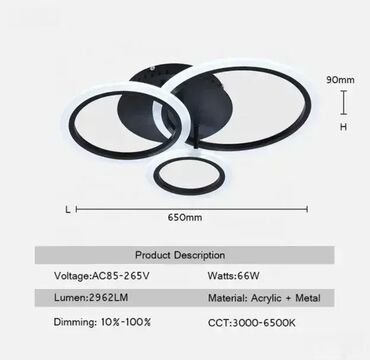 Stilski lusteri: Led luster garancija 2 godine, promena boje svetla od na lalafo.rs — 1 Stilski lusteri: Led luster garancija 2 godine, promena boje svetla od — 1