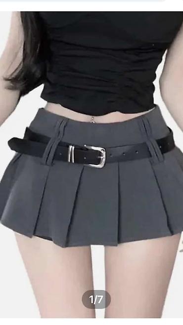 Костюмы с юбкой: Костюм с юбкой, Модель юбки: Плиссе, Мини, Топ, Китай, L, XL — 1