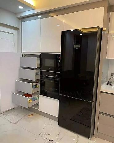 Sifarişlə mətbəx mebeli: Sifarişlə mətbəx dəsti, Özü çəkən petlələr, Mat laminat, Kredit yoxdur, Pulsuz çatdırılma, Rayonlara çatdırılma — 21