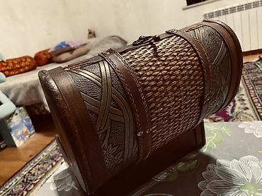 interyer: Dekorativ taxta sandıq-kassa - Material: ağac gövdə, üst hissədə — 4