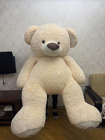 hello kitty oyuncaq: Nəhəng ayı mişka - Rəng: açıq krem - Ölçü:2 m 10 sm - Hədiyyə kimi — 1