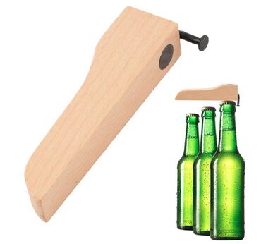 деревянный пистолет: Откупориватель бутылок, открывашка для бутылок - деревянная с