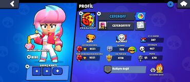 Информатика: Bu, məşhur mobil oyun "Brawl Stars" üçün bir oyun profilidir. Profil