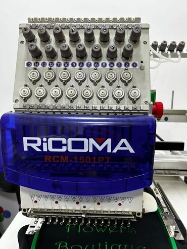 biznes avadanligi: Ricoma 1501 PT naxış aparatı, eyni anda 15 rəngdə istədiyiniz dizaynı