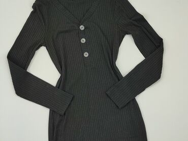 czarna sukienki długi rękaw: Sukienka, XS, F&F, stan - Dobry