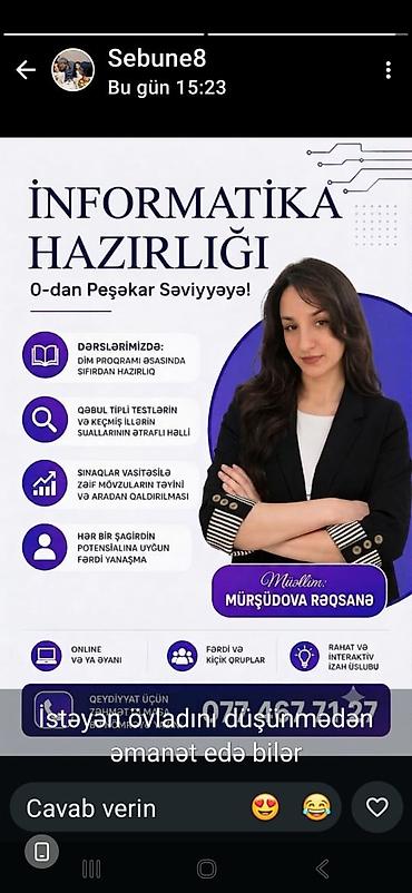Kompüter kursları: Kompüter kursu: Proqramlaşdırma, Onlayn — 1