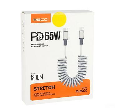 Recci Type-C to Type-C (spiral) kabel RS25CC PD 65W Model - RS25CC