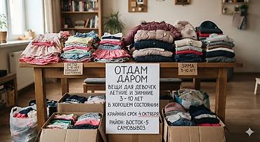 ОТДАМ ДАРОМ детские вещи на девочку (3–10 лет) 🎁 at lalafo.kg ОТДАМ ДАРОМ детские вещи на девочку (3–10 лет) 🎁