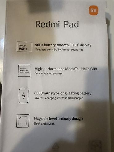 Планшеты: Планшет Xiaomi Redmi Pad - Экран 10.61" (около 2000×1200), тонкие — 8
