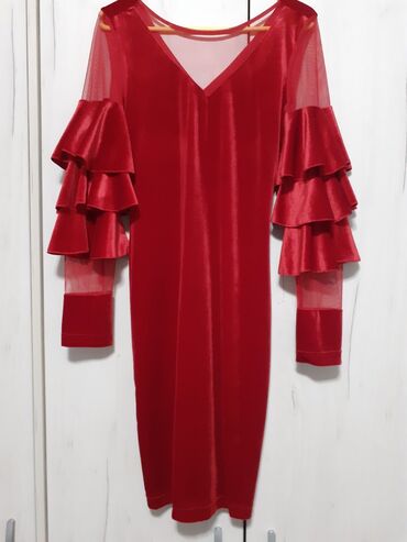 ivet haljine svecane: Adamo M (EU 38), color - Red, Evening, Long sleeves