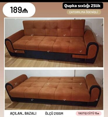 Sifarişlə divanlar: Künc divan, Qonaq otağı üçün, Parça, Bazalı, Açılan — 26