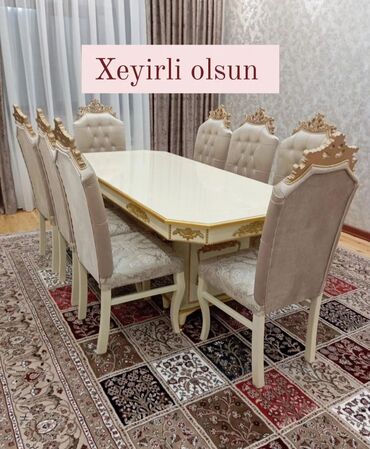 stol stil: Qonaq otağı üçün, Yeni, Açılmayan, Dördbucaq masa, Azərbaycan