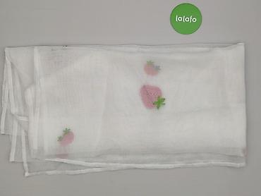 material tkany w desen: Firana biała z motywem truskawek - Materiał: cienka, przewiewna — 2