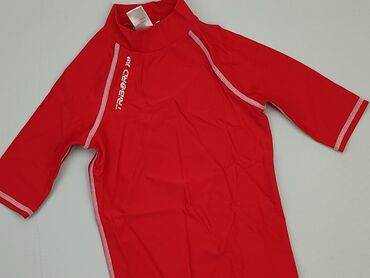 czerwona bluzka koronkowa: Bluzka, 10 lat, 134-140 cm, stan - Idealny