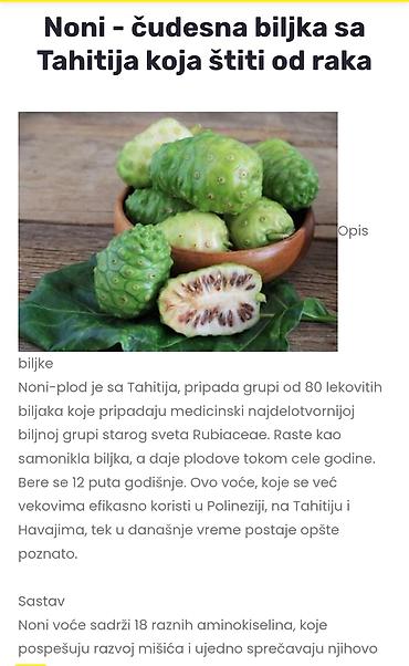 relaks: - Proizvod: Organic Noni – napitak “with organic fruits” - Zapremina — 3