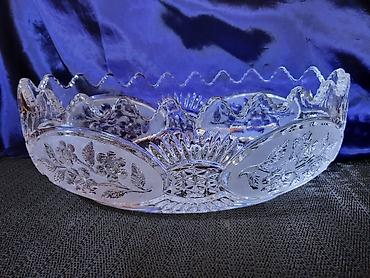 Ostali antikviteti: Kristalna cinija Zajecar iz 70ih.godina. Cinija kristal Zajecar,pun — 7