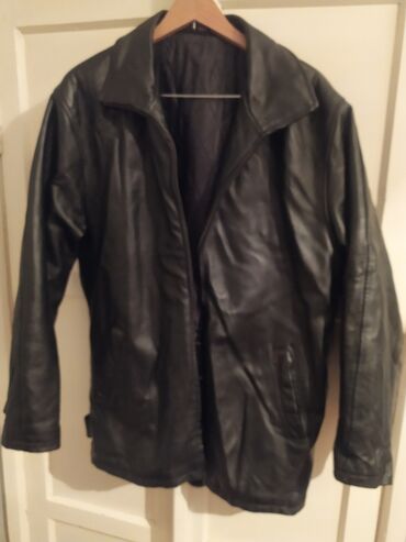 мужской кожа куртка: Куртка 2XL (EU 44), цвет - Черный