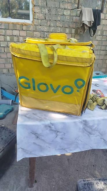 Сумкалар: Терморюкзак курьера Glovo (желтый) - Формат: жесткий короб-рюкзак для — 1