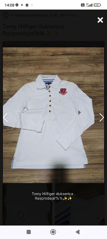 bele košulje: RASPRODAJA!!Tommy Hilfiger ženska majica/duks na kopčanje (polo stil) — 5