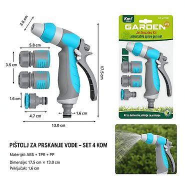 KMT Set podesivih pištolja za prskanje 2904595 Set za baštenska creva