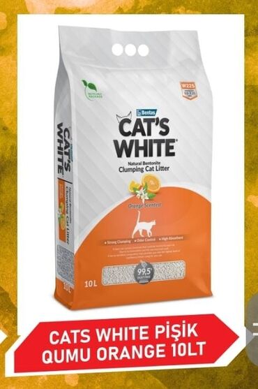 Digər heyvanlar: Cats white - Pişik qumu 10 ltr Portağal Orginal məhsul. Türkiyə