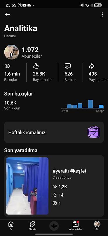 Digər xidmətlər: Xidmət: YouTube kanalında reklam yerləşdirilməsi və əməkdaşlıq — 1