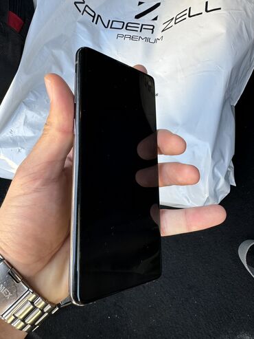 Samsung: Samsung Galaxy S10, 128 GB, rəng - Qara, Barmaq izi, İki sim kartlı, Face ID