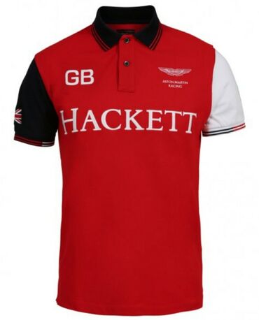 philipp plein majice cena: Hackett Aston Martin Racing Slim Short Sleeve Red polo Shirt Brand