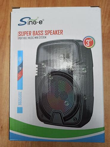 Аудиотехника: Портативная акустическая система Sing-e Super Bass Speaker (модель — 1