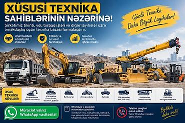 yuk maşınlar: XÜSUSİ TEXNİKA SAHİBLƏRİNİN NƏZƏRİNƏ Şirkətimiz tikinti, yol, torpaq — 1