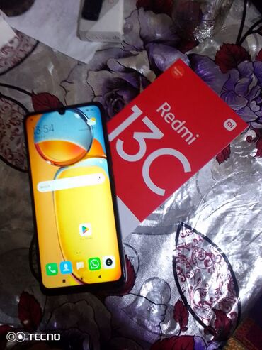 samsung telfonlar: Xiaomi Redmi 13C, 256 GB, rəng - Qara, 
 Zəmanət, Barmaq izi, İki sim kartlı