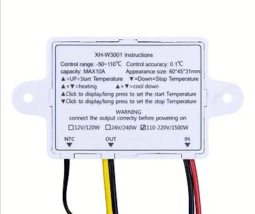 elantra termostat: Rəqəmsal Temperatur Nəzarət Cihazı – XH‑W3001, 220 və 12 voltluq — 3