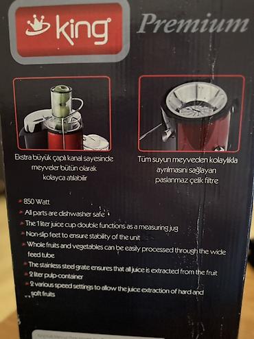 king kong: King Premium şirəçəkən (Juice Extractor) – P1150 Yenidir, istifade — 4