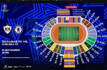 Digər idman və istirahət malları: QARABAĞ - ÇELSİ oyununa son 1 BİLET
SEKTOR 22 SIRA 27