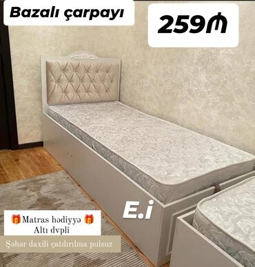 Masa və oturacaq dəstləri: Yeni, Təknəfərlik çarpayı, Bazalı, Matras ilə