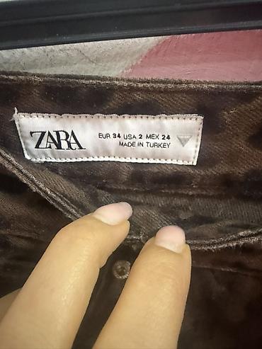 rex krzno: ZARA ženske pantalone sa leopard printom Vel 34 - Model: klasičan — 2