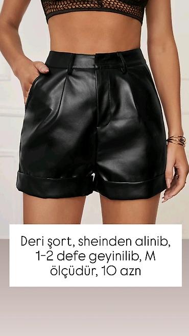 Qadın dəri şort - Brend/mağaza: Shein - Material: eko-dəri (parlaq