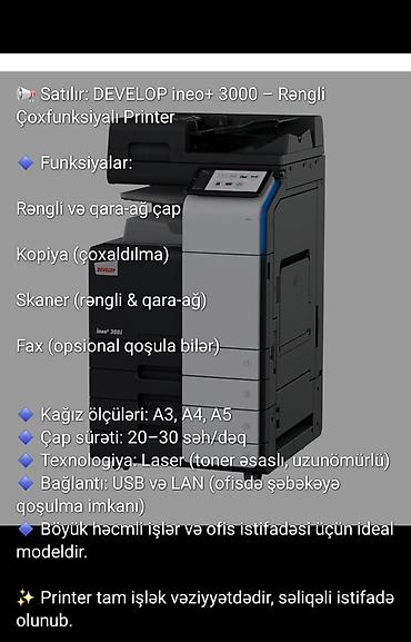 Ofis avadanlığı: Develop ineo+ 300i rəngli çoxfunksiyalı printer-kopirayter-skanner — 6
