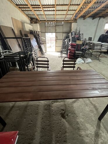 Bağ, çöl masa və oturacaq dəstləri: Yeni, Kvadrat masa, 4 stul, Açılmayan, Stullar ilə, Taxta, Azərbaycan — 23