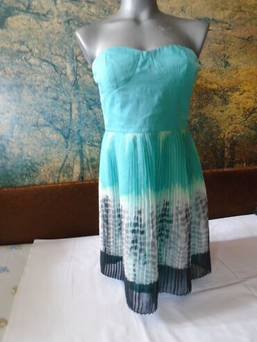 haljina elegantna: S (EU 36), color - Turquoise, Cocktail, Without sleeves