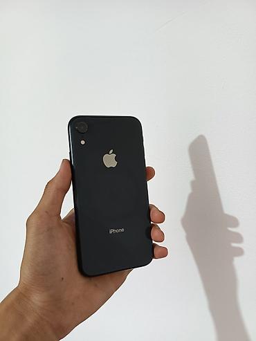 Apple iPhone: IPhone Xr, Б/у, 64 ГБ, Черный, Защитное стекло, Кабель, Коробка, 75 % — 1